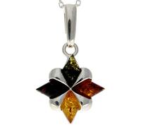 925 Sterling Silver & Baltic Amber Designer Pendant without Chain - AA211M
