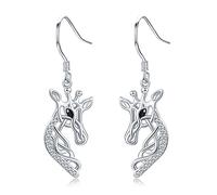 925 Sterling Silver Bee/Hummingbird/Cardinal/Giraffe Drop Dangle Earrings Jewelry Gifts for Women Friends White Gold