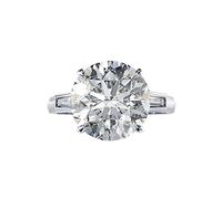 925 Sterling Silver Big 12mm Round Zircon Women's Ring Mozanne 12 Carat Sparkling Wedding Rings