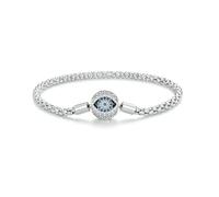 925 Sterling Silver Blue Zircon Devil's Eye Basic Bracelet Fine Jewelry Gift For Women Charms Diy