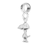 925 Sterling Silver Bow Wow Snoopy Dog Dangle Bead Slider Charm For Pandora Bracelets Charms Necklace | Gift Boxed | Handmade In UK