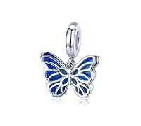 925 Sterling Silver Butterfly Charm Dragonfly Charm Insect Charm Animal Charm Lucky Charm Birthday Charm Garden Charm for Pandora Charm Bracelet (Butterfly B)