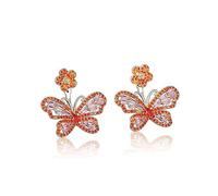 925 Sterling Silver Butterfly Flat Back Earrings for Women, Minimalist Cubic Zirconia Studs, Birthday Gifts for Her, Jewelry Gift Box Included for Girls Cartilage Piercing