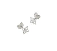 925 Sterling Silver Celtic Knot Square Handmade Stud Earrings, Traditional Design, 5mm x 5mm