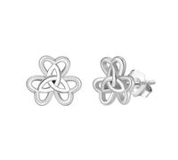 925 Sterling Silver Celtic Knot Stud Earrings Fashion For Women Men Classic Ear Stud Fine Jewelry