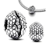925 Sterling Silver character Dragon Egg Game Thrones Charm
