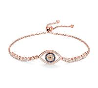 925 Sterling Silver Charm Bracelets For Women Blue Cz Tennis Evil Eye Rose & Gold Jewelry Gifts For Men Box Chain