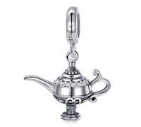 925 Sterling Silver Charm Love Family Charm Aladdin's Magic Lamp Charms Anniversary Charm for Pandora Charms Bracelet (Aladdin's Magic Lamp Charms)