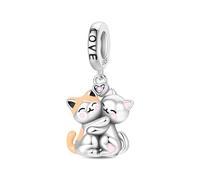 925 Sterling Silver Charms for Pandora Bracelets and Necklaces for Women Cat Cartoon Dangle Pendant Jewelry Gifts