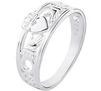 925 Sterling Silver Claddagh Heart Shape & Brand Heart Shape Ring | Multi Sizes