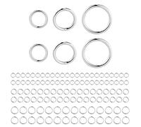 925 Sterling Silver Clasps for Jewellery Making, 20PCS Sliver Spring Clasps and 20 PCS Open Jump Rings Sterling Silver Round Clasps Connectors, 6mm Silver Clasps for Necklace Bracelet Making