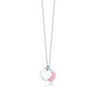 925 Sterling Silver Classic Heart Necklace Pink Green Red Gold Rose Gold Silver Jewelry Competition World Jewelry