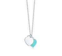 925 Sterling Silver Classic Heart Necklace Pink Green Red Gold Rose Gold Silver Jewelry Competition World Jewelry