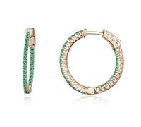 925 Sterling Silver Classic Round Circle Green Cz Stud Earrings For Women Wedding Engagement Jewelry