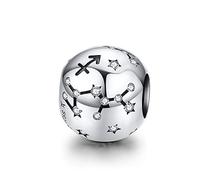 925 Sterling Silver Constellation Sagittarius Birthday Anniversary Faith Letter Family DIY Christmas Charm for Pandora Charm Bracelet (Sagittarius(11.23-12.21))
