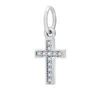 925 Sterling Silver Cross Charm Christian Charm Keep Faith Charm Anniversary Charm for Pandora Charm Bracelet (A)