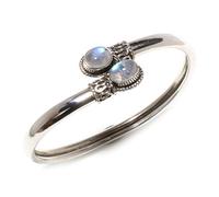 925 Sterling Silver Cuff Bracelets For Women, Genuine Moonstone Gemstone Designer Bracelets, Handmade Fashion Jewellery Gifts