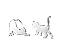 925 Sterling Silver Cute Animal Cat Stud Earrings for Women Birthday Jewelry Gift for Cat Lovers