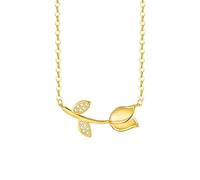 925 Sterling Silver Dazzling CZ Tulip Necklace For Women Girls, Lily Earrings Set - Elegant Flower Necklace, Collar De tulipán, Jewelry Valentine Birthday
