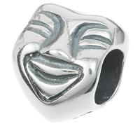 925 Sterling Silver Drama Face Mask Bead For European Charm Bracelets