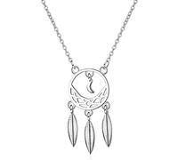 925 Sterling Silver Dream Catcher Necklace Leaves Short Clavicle Chain Necklace For Women Gift