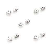 925 Sterling Silver Earring Backs Bright Silver Butterfly 4.5x2.5mm Pack of 10