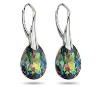 925-Sterling Silver Earrings with Crystals from Swarovski® - Pear - Vitrail Medium - Dangling Earrings for Women - Beautiful Jewellery for Girls with Gift Box