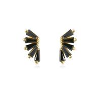 925 Sterling Silver Evil Black Wings Stud Earrings For Women Fashion High-end Cz Earrings Jewelry Gifts
