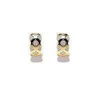 925 Sterling Silver Flat Back Earrings for Women, Geometric Gold Cubic Zirconia Studs, Birthday Gifts for Her, Jewelry Gift Box Included