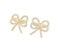 925 Sterling Silver Flat Back Earrings for Women, Minimalist Bow Studs with Cubic Zirconia, Birthday Gifts for Her, Jewelry Gift Box IncludedHypoallergenic Daily Wear Jewellery Tiny Stud Earrings