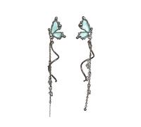 925 Sterling Silver Flat Back Earrings for Women, Minimalist Butterfly Studs with Opal Inlay, Birthday Gifts for Her, Jewelry Gift Box IncludedHypoallergenic Jewelry Gift Box Included for Women