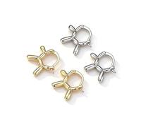 925 Sterling Silver Flat Back Earrings Minimalist Balloon Dog Studs Gift Box Included