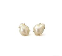 925 Sterling Silver Flat Back Earrings with Baroque Pearl Studs - Hypoallergenic Sleep Earrings for Sensitive Ears, Minimalist Daily Jewellery Gift Box Included