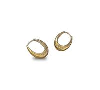 925 Sterling Silver Flat Back Earrings with Gold Plating - Minimalist Hoop Design, Hypoallergenic & Nickel Free, Ideal for Sensitive Ears, Includes Jewelry Gift Box - Perfect for Birthday or Annivers