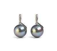 925 Sterling Silver Flat Back Earrings with Grey Pearl Drops, Hypoallergenic Sleep Earrings for Sensitive Ears, Minimalist Daily Jewellery, Birthday Gifts for Her, Gift Box Included