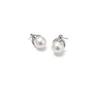 925 Sterling Silver Flat Back Earrings with Pearl Studs - Hypoallergenic Sleep Earrings for Sensitive Ears, Minimalist Daily Jewellery, Birthday Gifts for Her, Gift Box Included