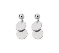 925 Sterling Silver Geometric Mini Round Sequin Stud Earrings - Korean Style Simple Tassel Earrings for Women (Round Sequin)