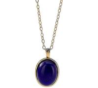 925 Sterling Silver Geometric Pendant with Blue Gemstone | Vintage Style, 15mm x 10mm, 0.1 CTTW Gemstone, Lightweight 1g, Women's Jewellery