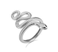 925 Sterling Silver Gold Adjustable Snake Rings Big Animal Resizable Luxury New Round Circle Women Fine Ring Jewelry
