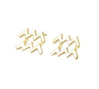 925 Sterling Silver Gold Plated Star Sign Stud Earrings -Aquarius (20Th January - 18Th February) - Zodiac Constellation Horoscope Celestial Astrology Jewellery - Women Men Gift