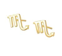 925 Sterling Silver Gold Plated Star Sign Stud Earrings -Scorpio (24Th October - 22Nd November) - Zodiac Constellation Horoscope Celestial Astrology Jewellery - Women Men Gift