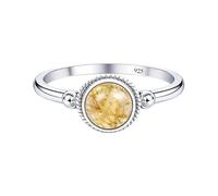 925 Sterling Silver Golden Rutile Gemstone Ring Simple Elegant Everyday Handmade Jewelry R-1928AM_X 1/2