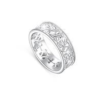 925 Sterling Silver Good Luck Irish Love Trinity Woven Celtic Knot Ring