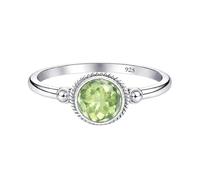 925 Sterling Silver Green Amethyst Gemstone Ring Simple Elegant Everyday Handmade Jewelry R-1928AS_X