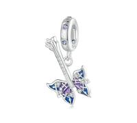 925 Sterling Silver Guitar Note Music Rainbow Puzzle Love Charm Fits Pandora Bracelet, Sterling Silver