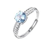 925 Sterling Silver Halo Solitaire Engagement Ring for Women round Cut Natural Gemstone Ring twist Birthstone Band Cocktail wedding promise Band Jewelry Gift Topaz