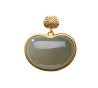 925 Sterling Silver Hetian Jade Sapphire Ladies Pendant Necklace