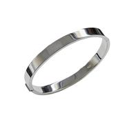 925 Sterling Silver High Polish Cuff Bangle Bracelet for Men & Women Handmade Oval Shape Bracelet Comfort Fit Modern Party Jewellery Gifts for Her