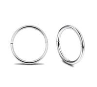 925 Sterling Silver Hoop Earrings - Small Thin Handcrafted - 8mm 10mm 12mm 14mm