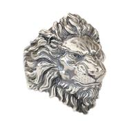 925 Sterling Silver Huge Angry Lion Punk Ring TK383A Open UK Size P½~Z5 (UK V½ (64.6mm))